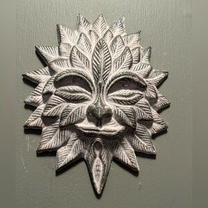 Ceramic Leaf Face Wall Art